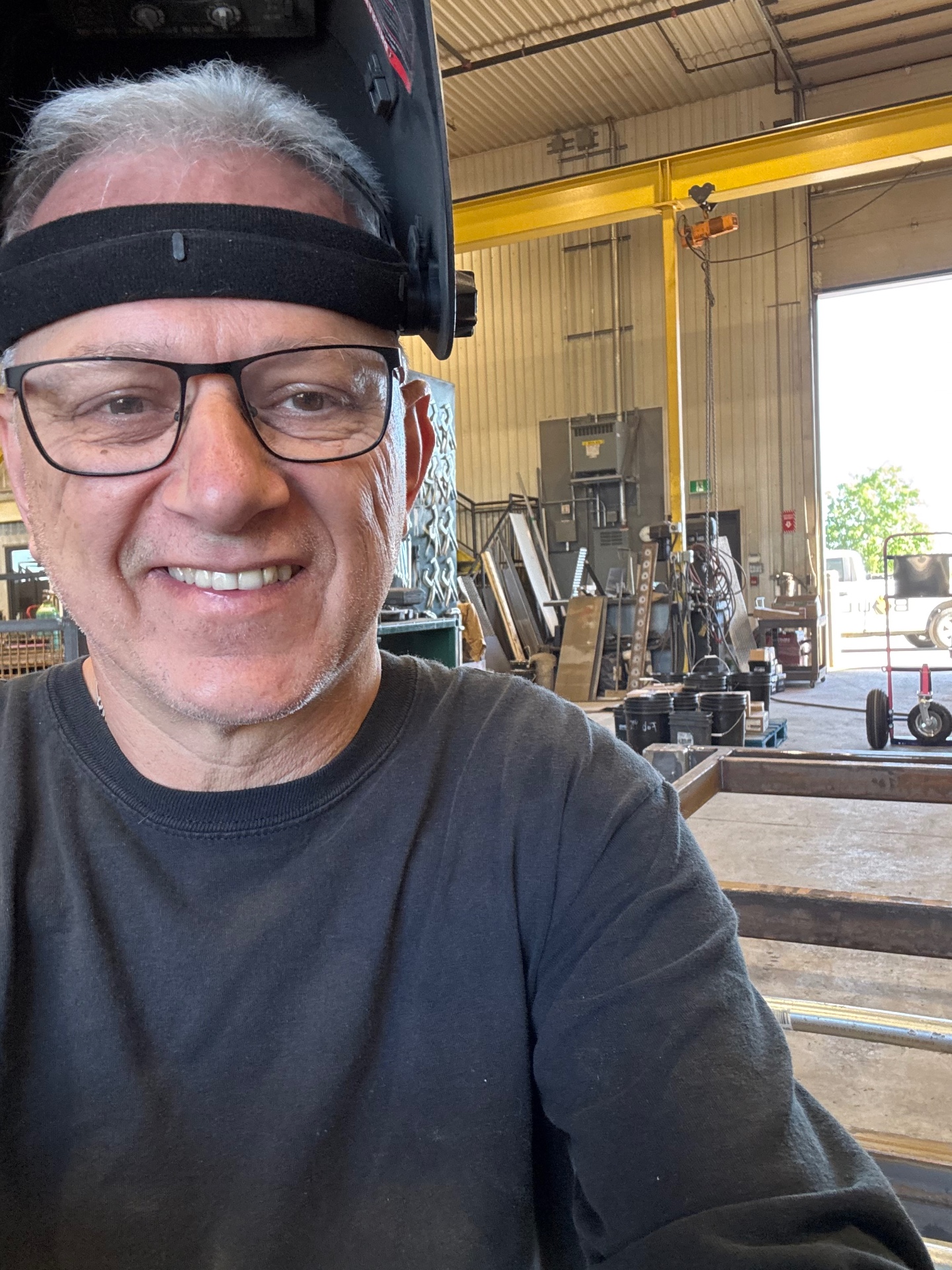 Stéphane Lauzon dans son atelier à Plaisance